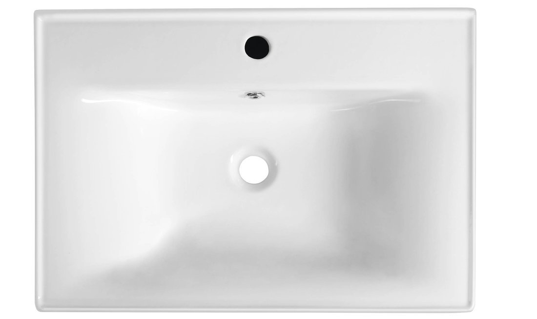 Aqualine SAVA 65 keramické umyvadlo nábytkové 65x46cm, bílá, pohled shora