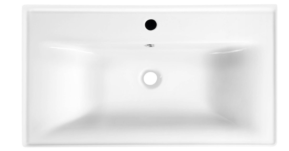 Aqualine SAVA 80 keramické umyvadlo nábytkové 80x46cm, bílá, pohled shora