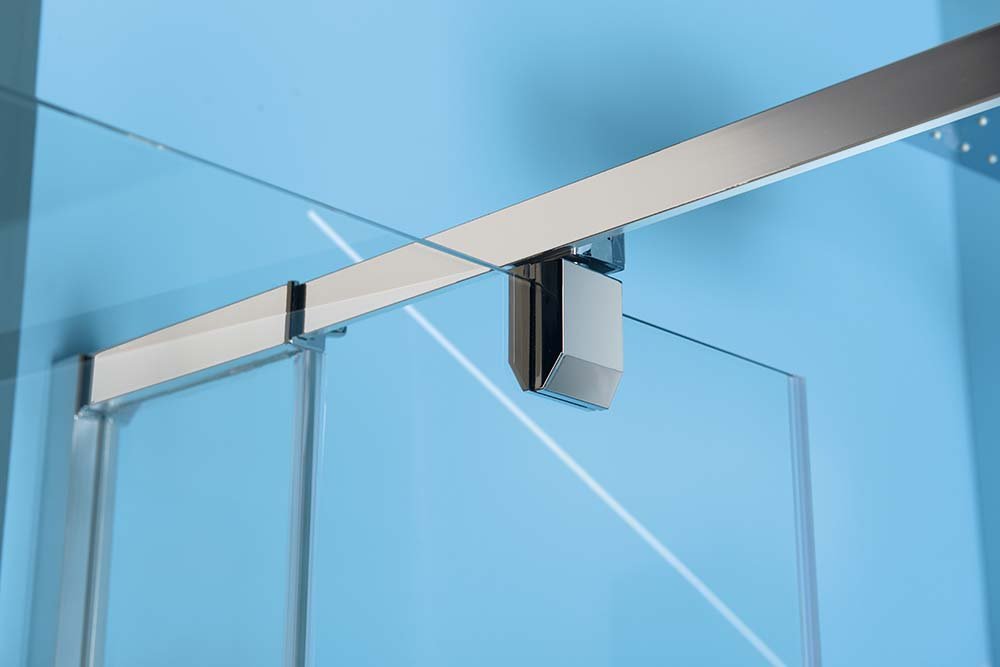 Polysan EASY obdélníkový sprchový kout pivot dveře 800-900x700mm L/P varianta, detail horního úchytu skla