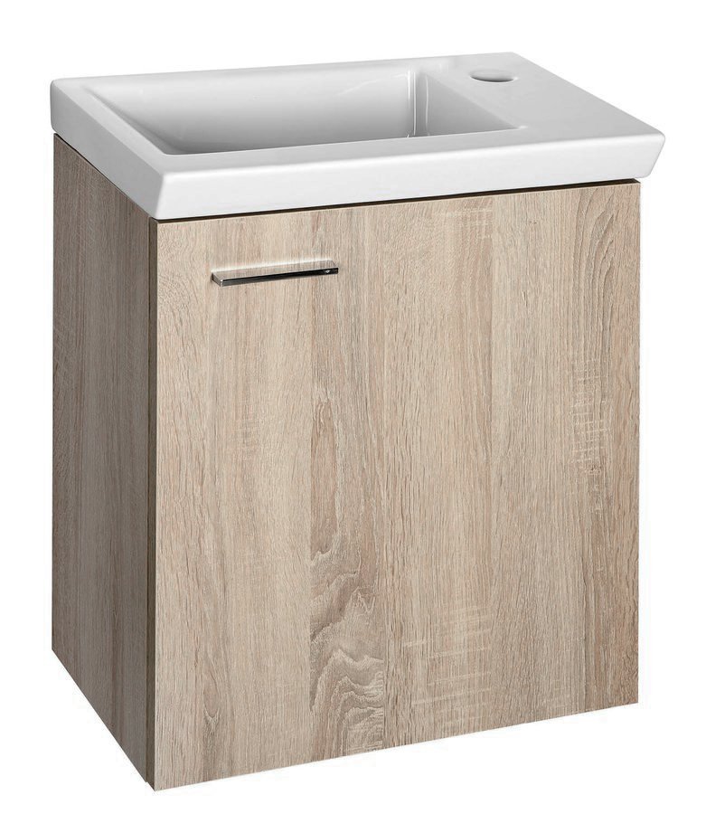 Aqualine ZOJA/KERAMIA FRESH umyvadlová skříňka 44x50x25,3cm, dub platin