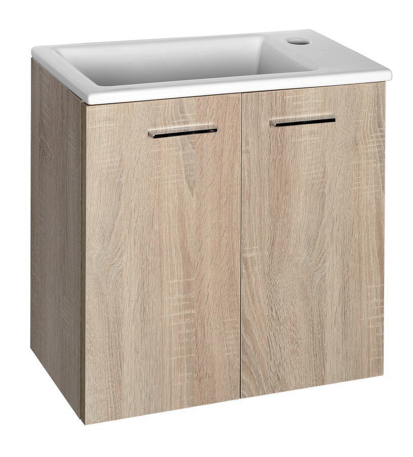 Aqualine ZOJA/KERAMIA FRESH umyvadlová skříňka 49x50x24,5cm, dub platin