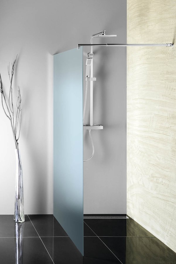 Aqualine WALK-IN zástěna jednodílná k instalaci na zeď, 1100x1900 mm, sklo Brick