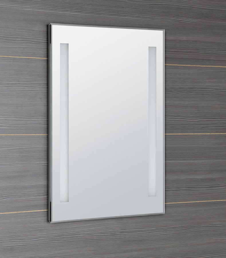 Aqualine Zrcadlo s LED osvětlením 50x70cm, kolébkový vypínač, zrcadlo na stěně