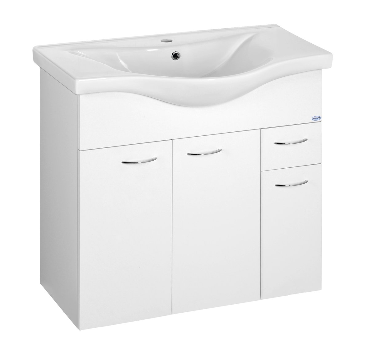 Aqualine KERAMIA FRESH umyvadlová skříňka 75,2x74x34,4cm, bílá