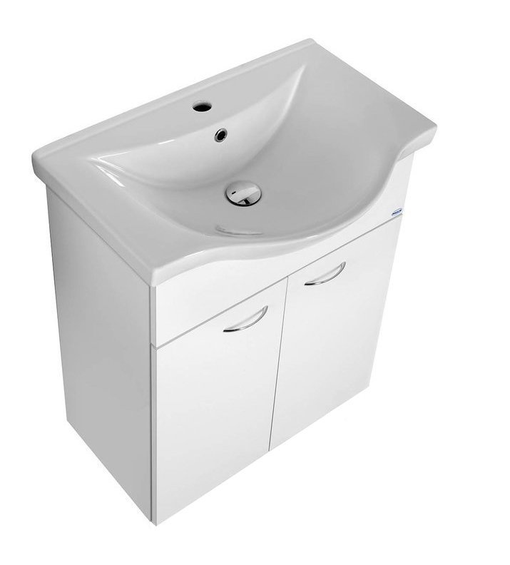 Aqualine KERAMIA FRESH umyvadlová skříňka 60,6x74x34cm, bílá, pohled z úhlu