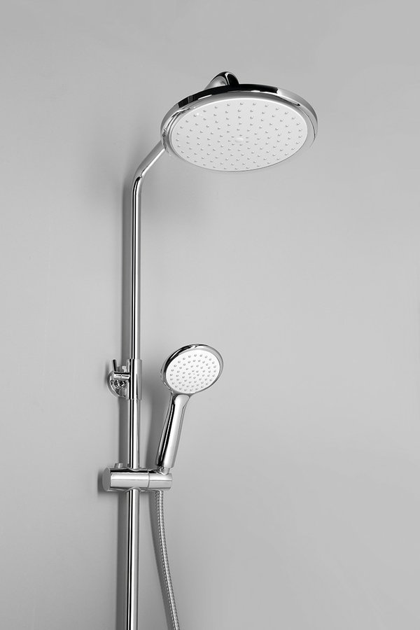 Aqualine MARCO sprchový sloup s pákovou baterií, chrom, sprchový set na stěně