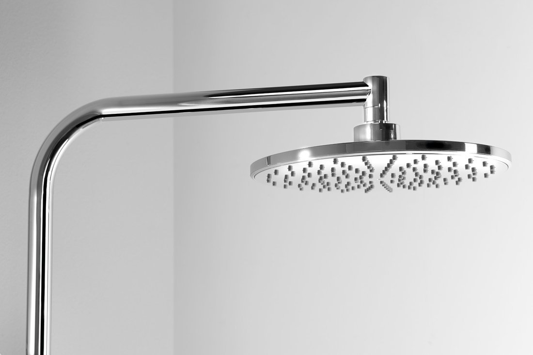 Aqualine ZARA sprchový sloup k napojení na baterii, hlavová, ruční sprcha, chrom, detail hlavové sprchy