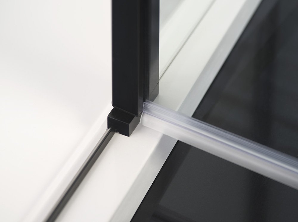 Polysan ZOOM BLACK čtvercový sprchový kout 1000x1000mm L/P varianta, detail těsnění
