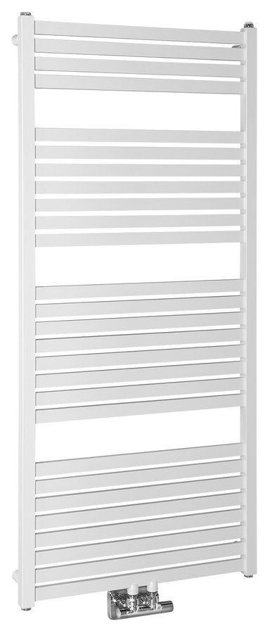 Aqualine TONDI otopné těleso rovné 600x1330 mm, středové připojení, bílá