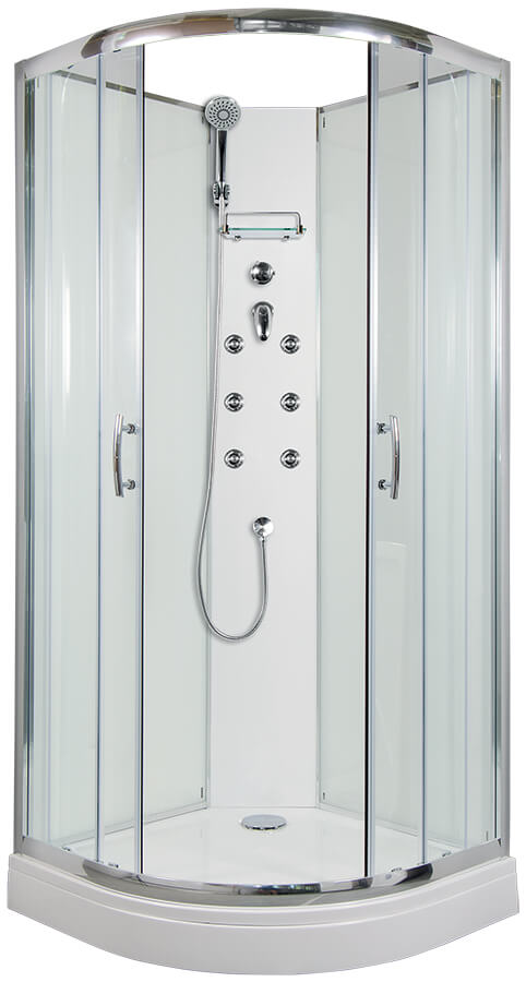 ARTTEC BRILIANT 90x90 cm - Masážní sprchový box model 4 čiré sklo