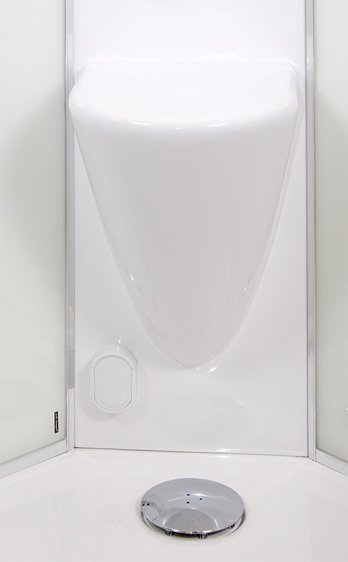 ARTTEC BRILIANT 90x90 cm - Parní masážní sprchový box model 9 čiré sklo, pohled dovnitř boxu