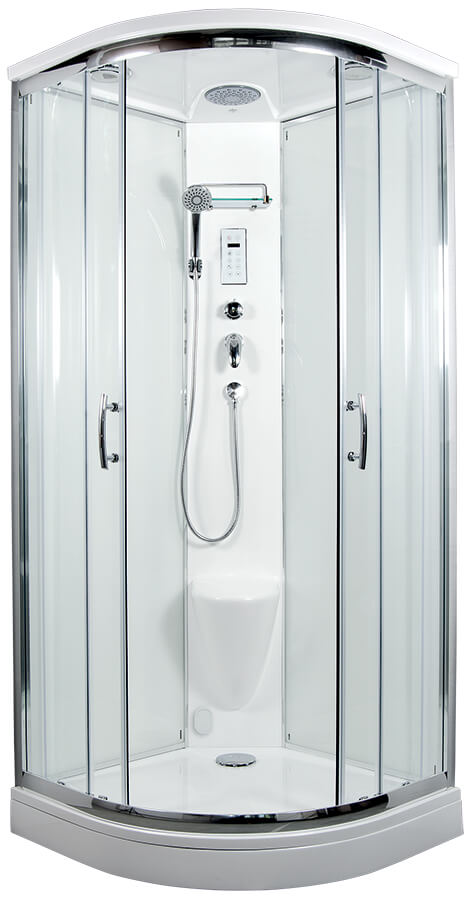 ARTTEC BRILIANT 90x90 cm - Parní sprchový box model 8 čiré sklo