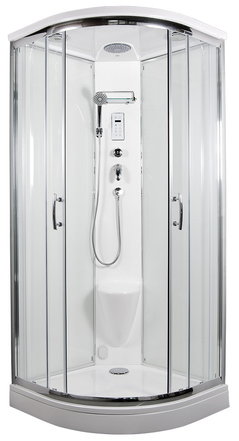 ARTTEC BRILIANT 90x90 cm - Parní sprchový box model 8 grape sklo
