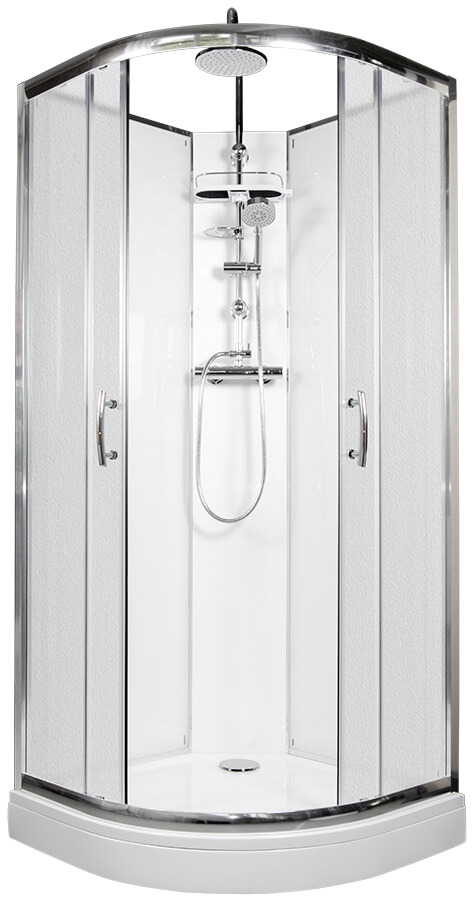 ARTTEC BRILIANT 90x90 cm - Termo sprchový box model 6 chinchilla sklo