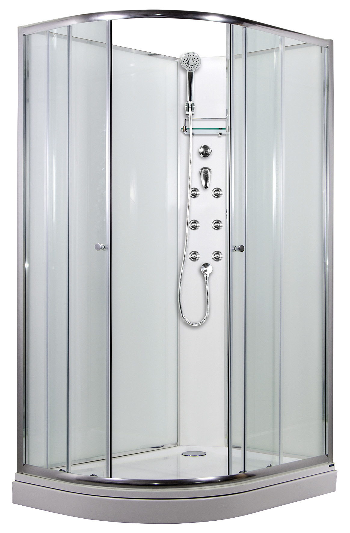 ARTTEC SIRIUS 120x90 cm - Masážní sprchový box model 4 chinchilla sklo pravá vanička