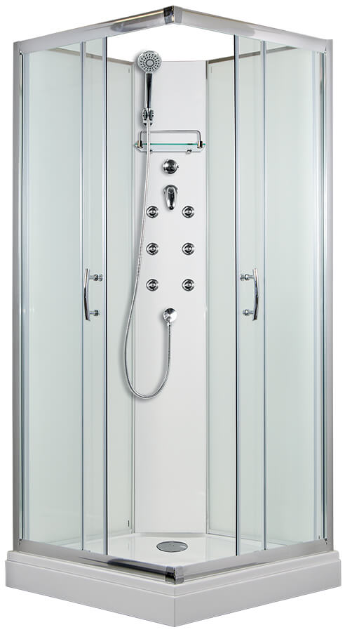 ARTTEC SMARAGD 90x90 cm - Masážní box model 4 čiré sklo