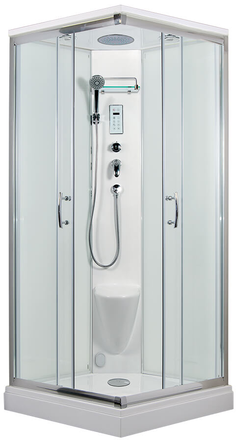 ARTTEC SMARAGD 90x90 cm - Parní sprchový box model 8 čiré sklo
