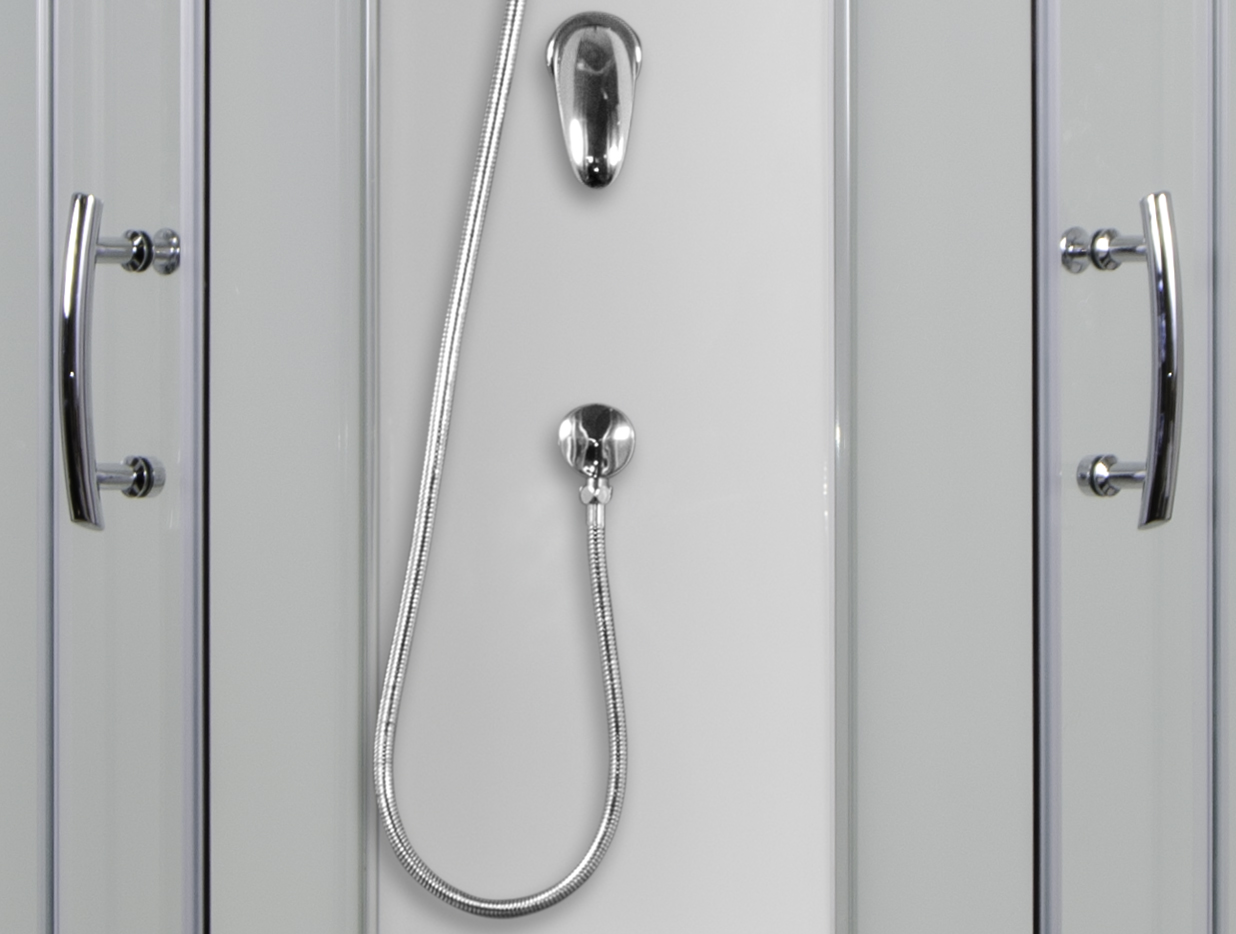 ARTTEC SMARAGD 90x90 cm - Sprchový box model 2 čiré sklo, zadní panel s baterií
