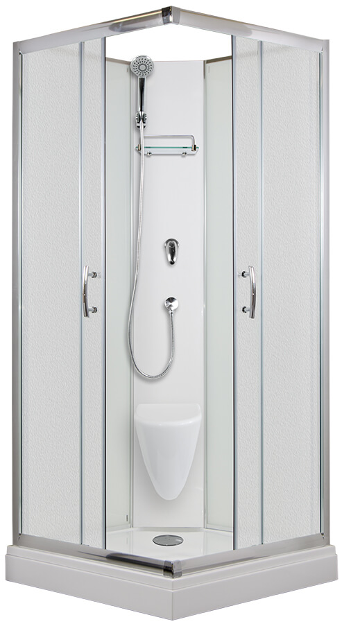 ARTTEC SMARAGD 90x90 cm - Sprchový box model 2 chinchilla sklo
