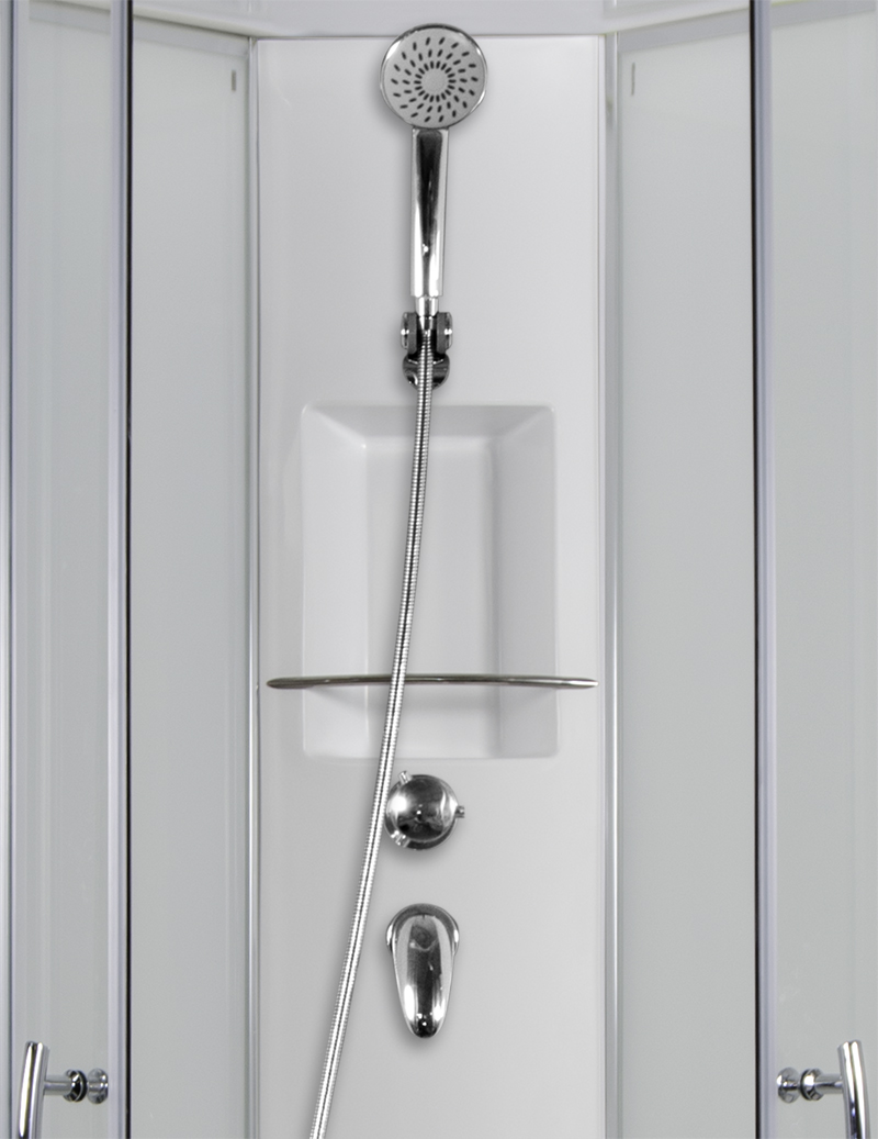 ARTTEC SMARAGD 90x90 cm - Sprchový box model 3 čiré sklo, zadní panel