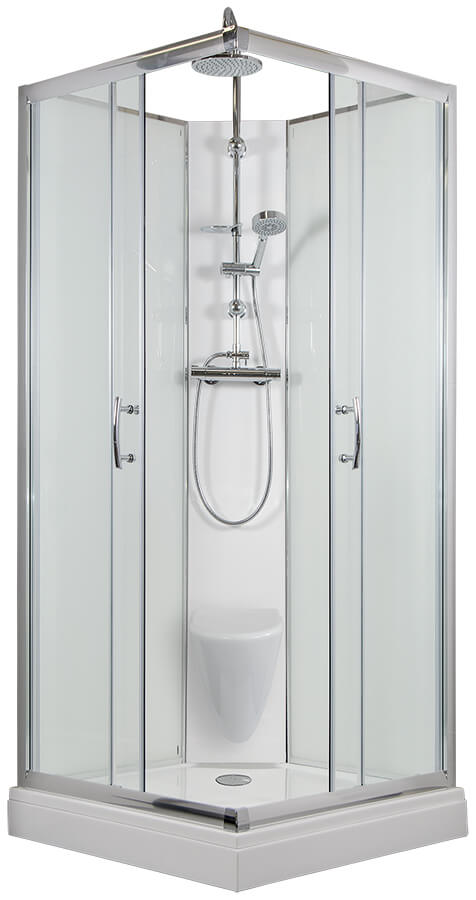 ARTTEC SMARAGD 90x90 cm - Termo sprchový box model 7 čiré sklo