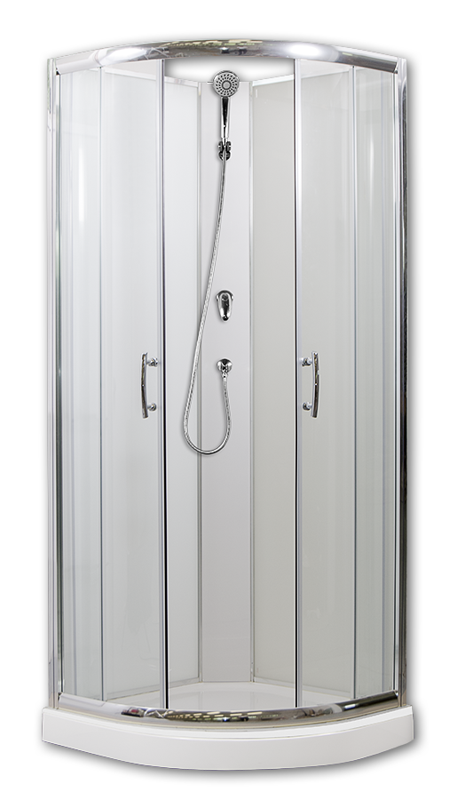 ARTTEC BRILIANT 80x80 cm - Sprchový box model 1 chinchilla sklo