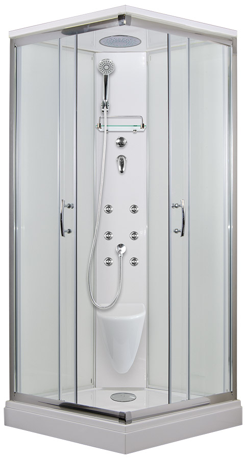 ARTTEC SMARAGD 90x90 cm - Masážní box model 5 grape sklo