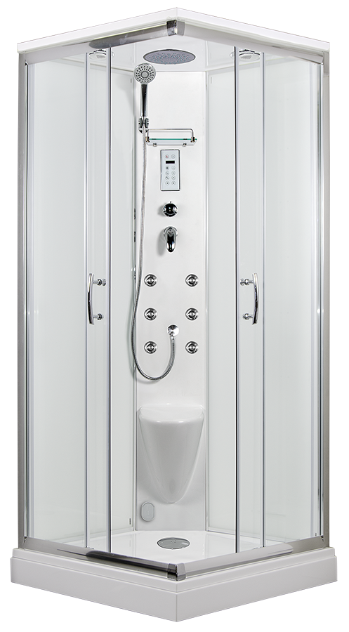 ARTTEC SMARAGD 90x90 cm - Parní masážní sprchový box model 9 grape sklo