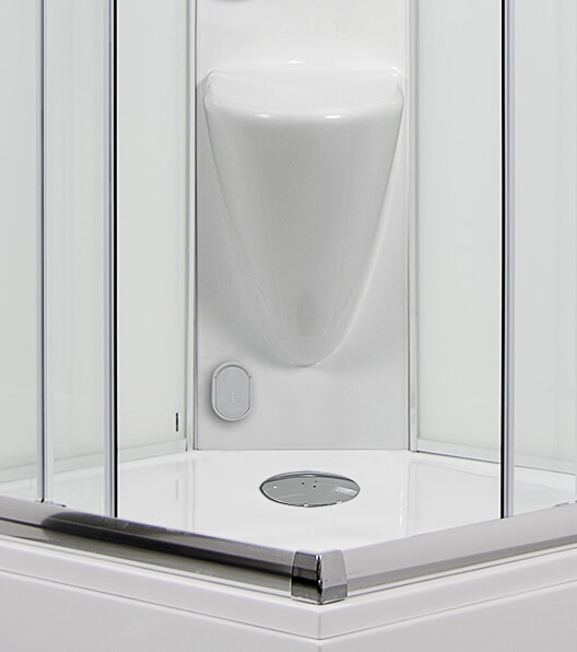 ARTTEC SMARAGD 90x90 cm - Parní masážní sprchový box model 9 grape sklo, pohled dovnitř boxu