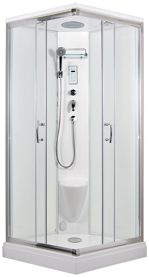 ARTTEC SMARAGD 90x90 cm - Parní sprchový box model 8 grape sklo