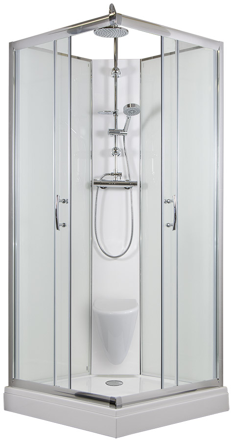 ARTTEC SMARAGD 90x90 cm - Termo sprchový box model 7 grape sklo