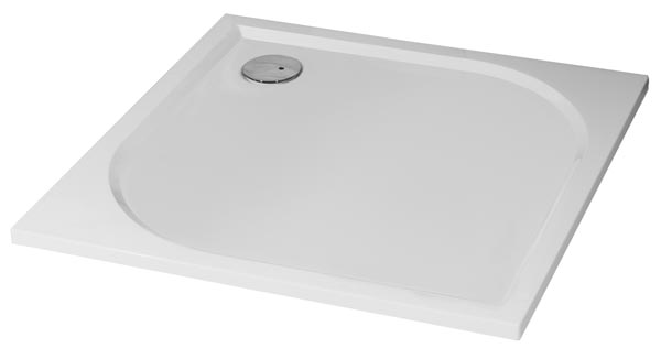 ARTTEC Sprchový kout čtvercový SMARAGD 100x100 cm čiré sklo s vaničkou z litého mramoru STONE, sprchová vanička