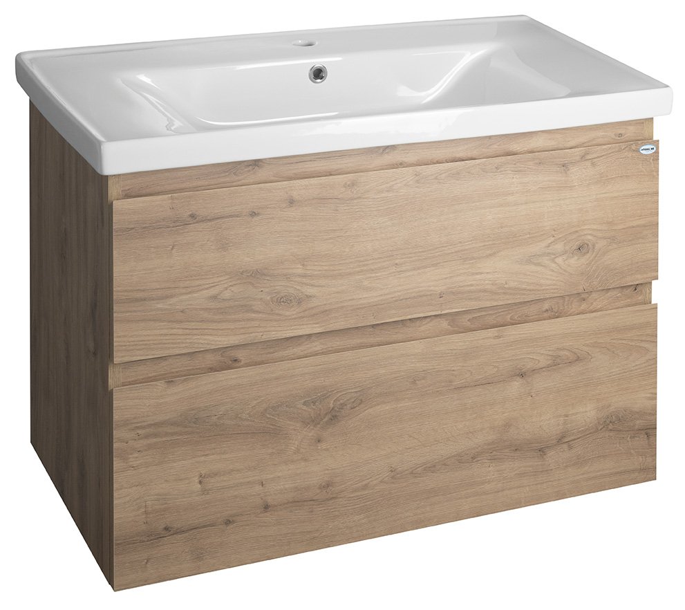 Aqualine ALTAIR umyvadlová skříňka 86,5x60x45cm, dub emporio