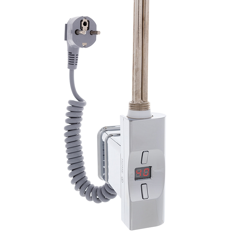 Hydronix Home Plus Eco BASIC, D-profil, topná tyč, barva lesklý chrom s kabelem se zástrčkou