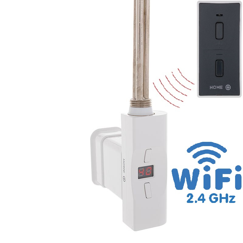 Hydronix Home Plus WiFi, D-profil, topná tyč, barva bílá s vypínačem bez kabelu