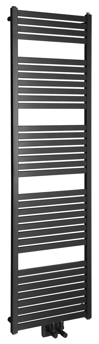 Aqualine TONDI otopné těleso rovné 450x1690 mm, středové připojení, černá mat