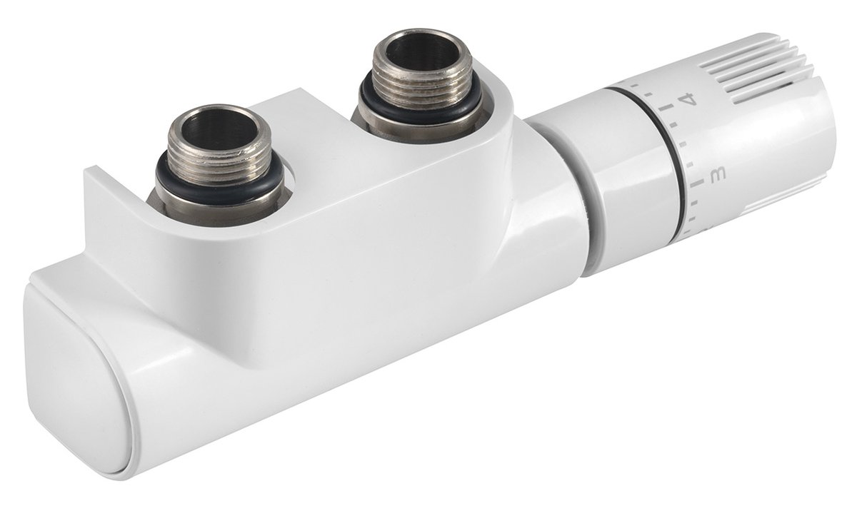 Aqualine TOP 50 připojovací sada termostatická pro středové připojení, pravá, bílá