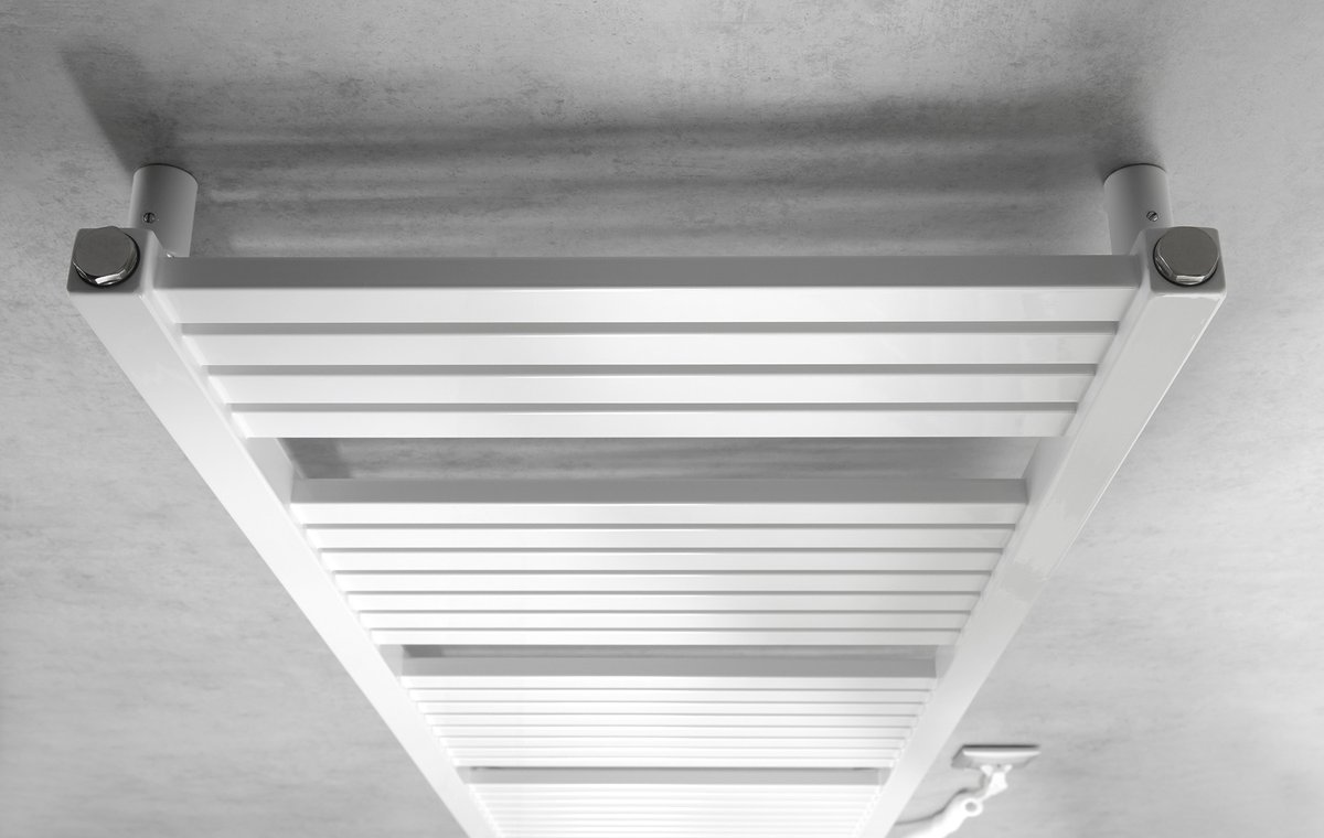 Aqualine TONDI-E elektrické otopné těleso rovné 450x1330 mm, 500 W, bílá, detail horní části