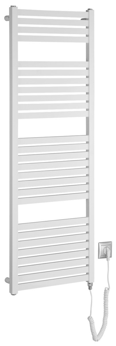 Aqualine TONDI-E elektrické otopné těleso rovné 450x1330 mm, 500 W, bílá
