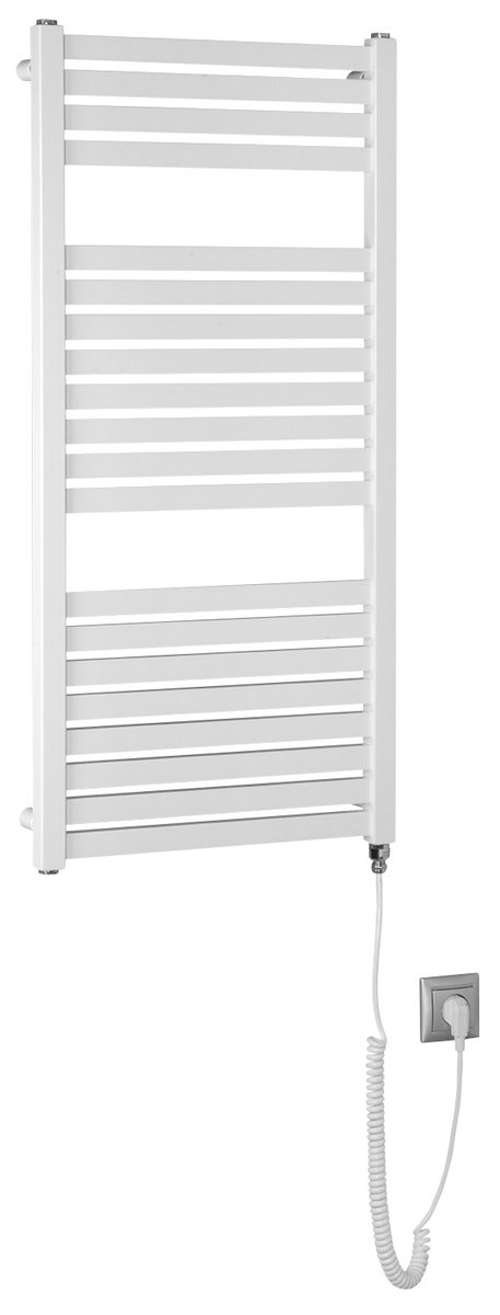 Aqualine TONDI-E elektrické otopné těleso rovné 450x970 mm, 300 W, bílá