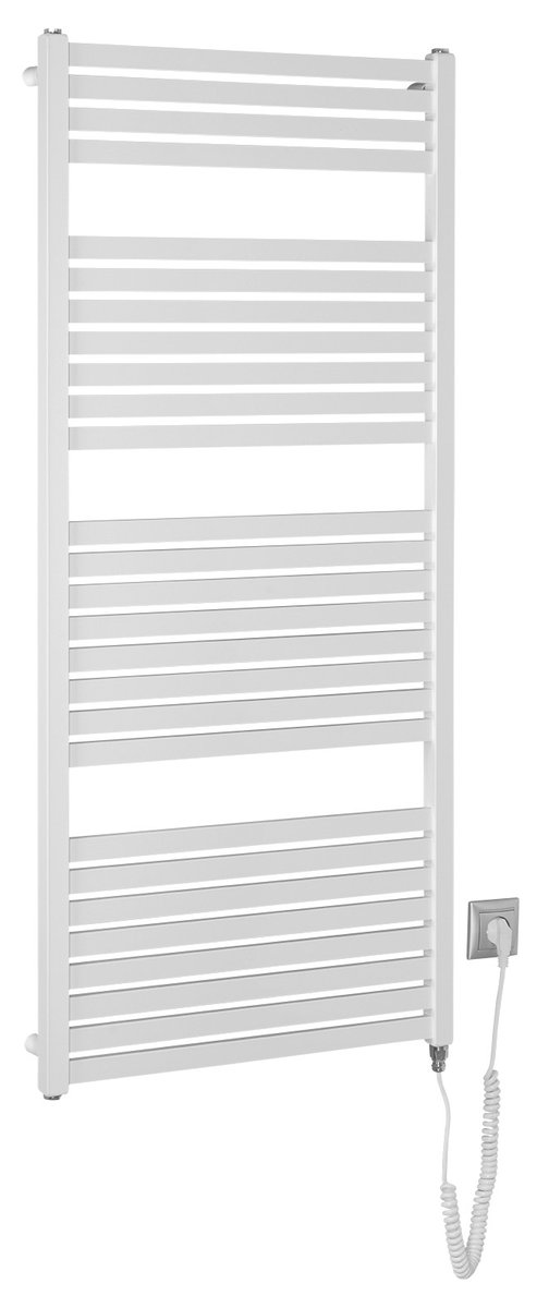 Aqualine TONDI-E elektrické otopné těleso rovné 600x1330 mm, 600 W, bílá