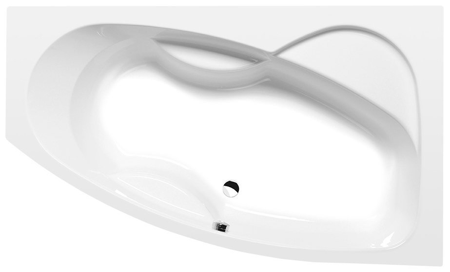 Polysan MAMBA R asymetrická vana 160x95x44cm, bílá