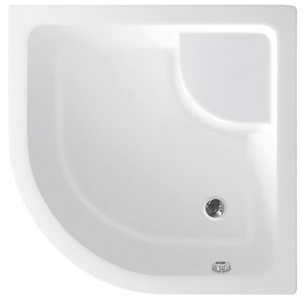 Aqualine Sprchová vanička akrylátová, čtvrtkruh 80x80x28cm, včetně nožiček, R550