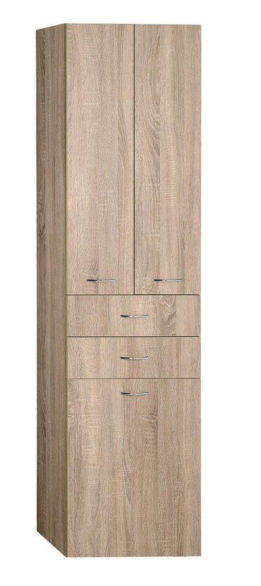 Aqualine ZOJA/KERAMIA FRESH skříňka vysoká s košem 50x184x29cm, dub platin
