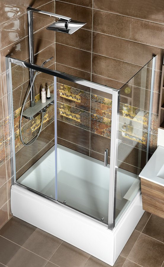 Polysan DEEP obdélníkový sprchový kout 1200x900mm L/P varianta, čiré sklo, se sprchovým koutem
