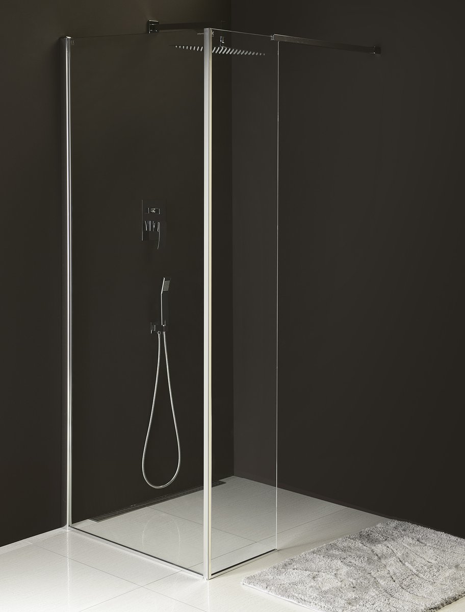 Polysan MODULAR SHOWER pevný panel k instalaci na stěnu modulu MS2, 1000 mm, levý, ve sprchovém koutě