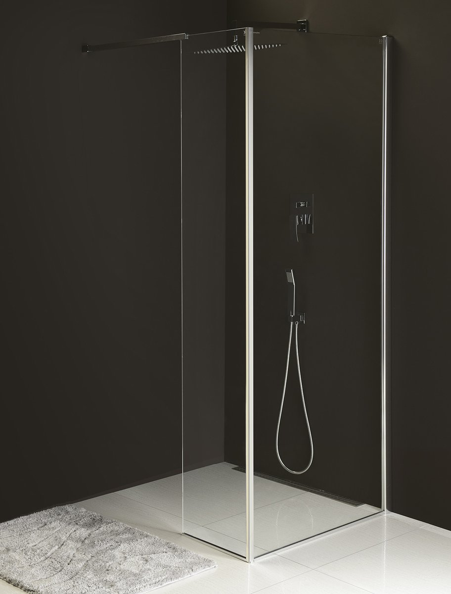 Polysan MODULAR SHOWER pevný panel k instalaci na stěnu modulu MS2, 1200 mm, pravý, ve sprchovém koutě