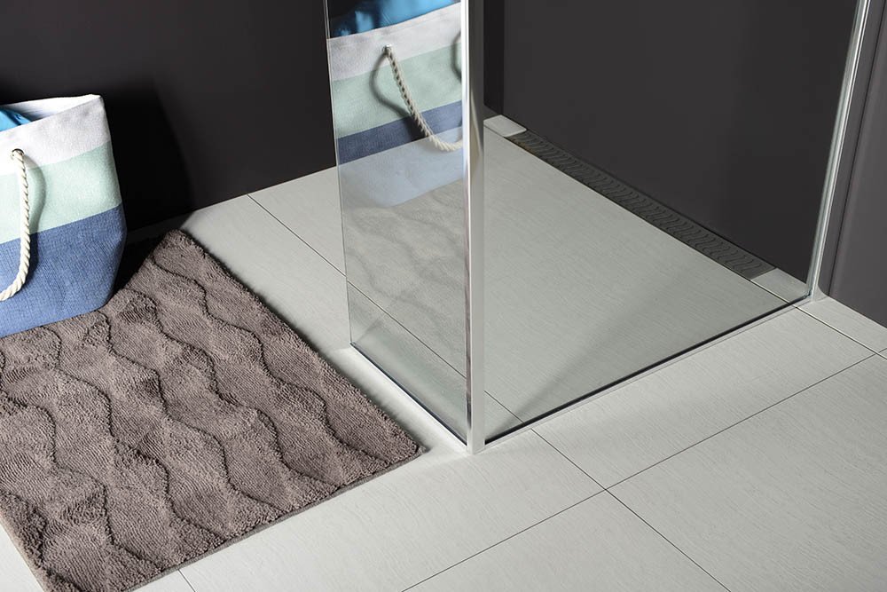 Polysan MODULAR SHOWER pevný panel k instalaci na stěnu modulu MS2, 1200 mm, pravý, pohled na roh zástěny