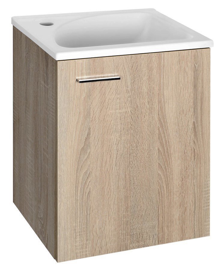 Aqualine ZOJA/KERAMIA FRESH umyvadlová skříňka 40x50x32cm, dub platin