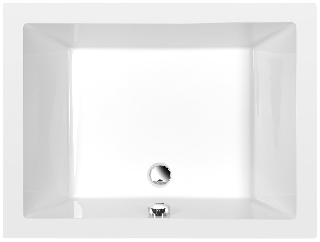 Polysan DEEP hluboká sprchová vanička s konstrukcí, obdélník 100x75x26cm, bílá
